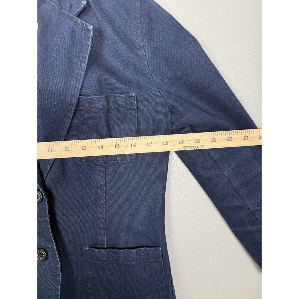 Ralph Lauren‎ Jeans Co Women's M Denim Blazer Jacket Preppy Old Money - Picture 9 of 10